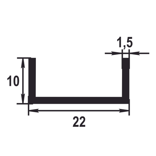 Швеллер Лука 10*22*10*1,5 Шв 05.2000.504л бронза