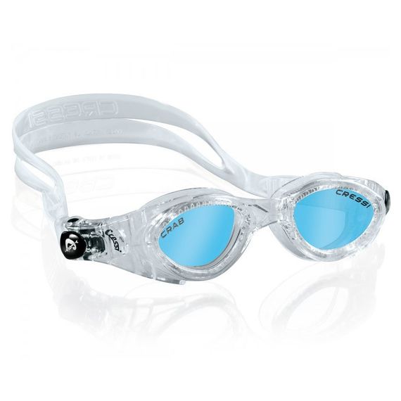 Очки для плавания детские Cressi Crab Прозрачный силикон голубые линзы