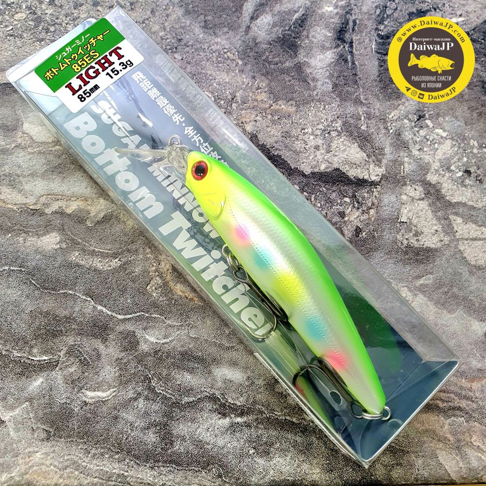 Воблер BASSDAY Sugar Minnow Bottom Twitcher 85ES Light P-503