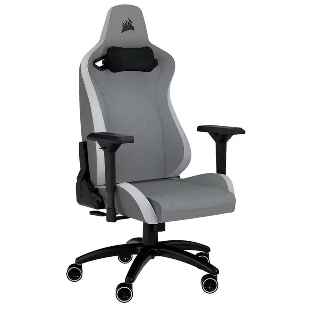 Игровое компьютерное кресло Corsair TC200 Fabric, Light Grey/White (CF-9010048-WW)