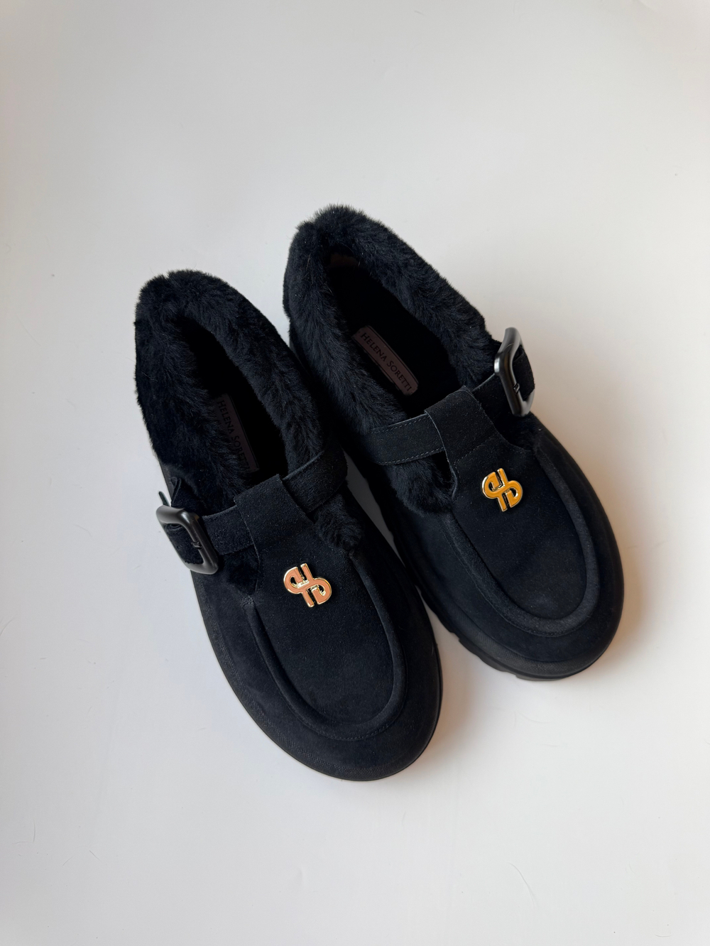 Зимние лоферы из натуральной замши