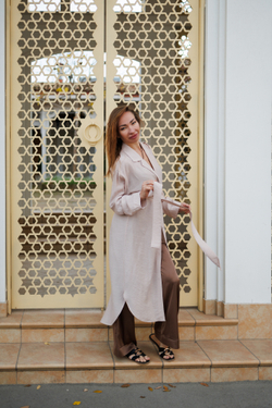 Рубашка длинная "Розовый рассвет"