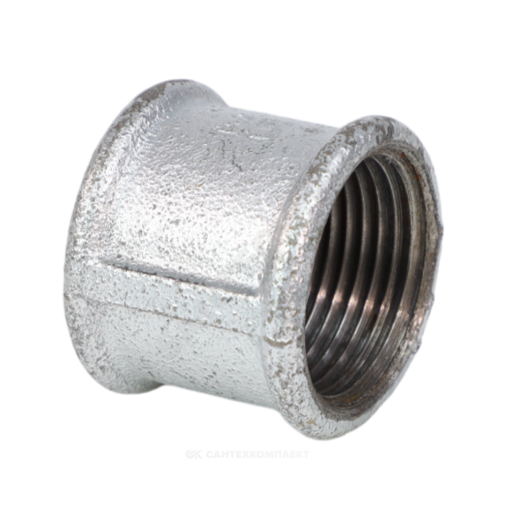 Муфта прямая чугун оц Ду 32 (1 1/4") ВР Fittex