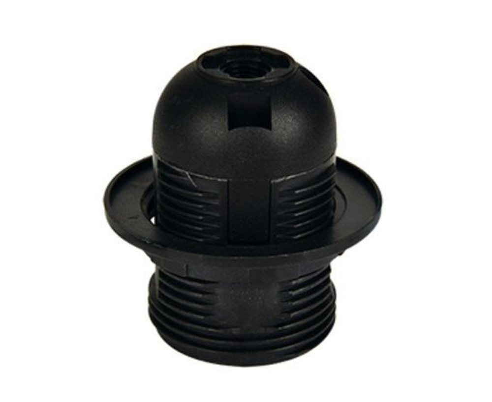 Ecola base Патрон с кольцом E27 Черный (упаковка по 10) AB7SPBEAY