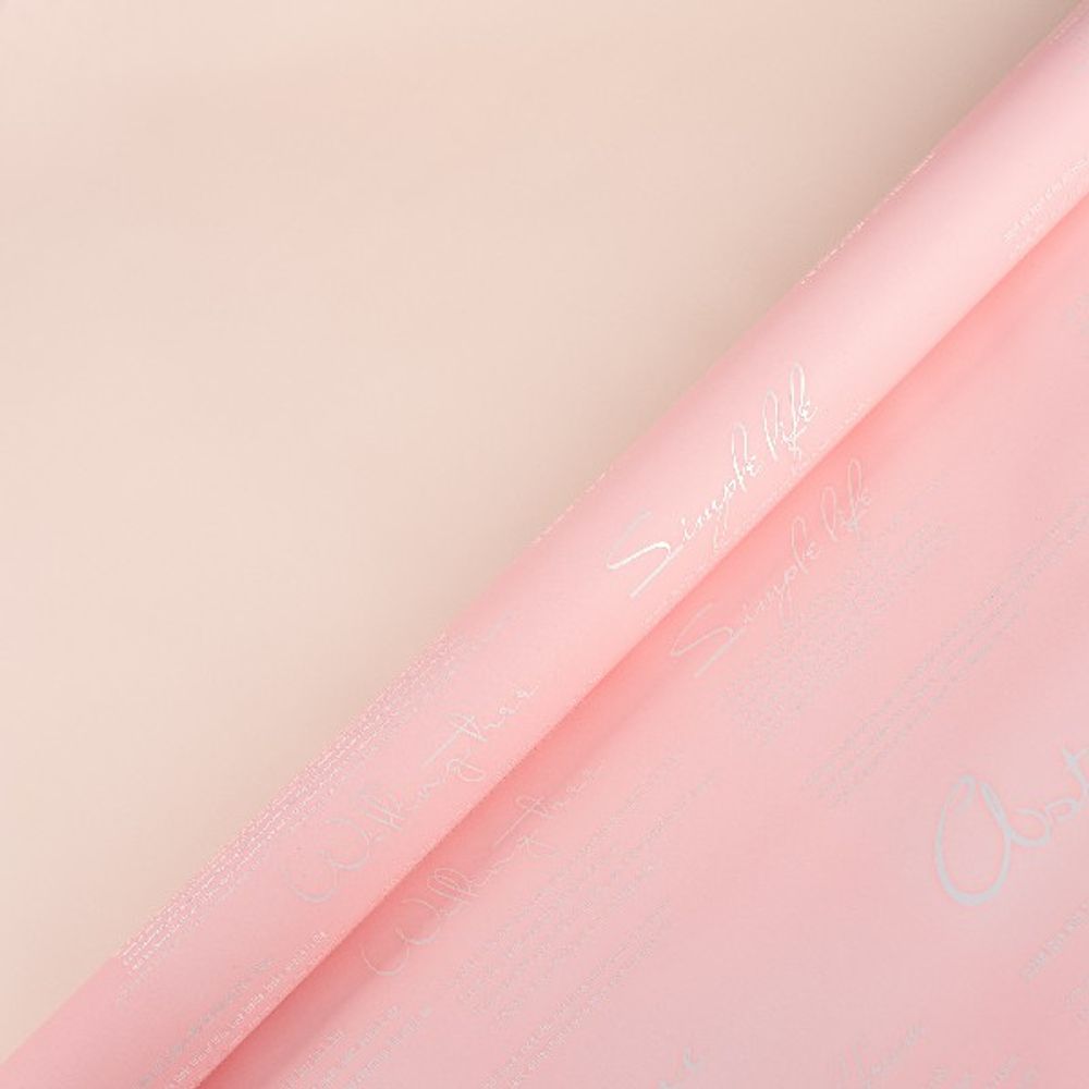 Пленка Письмо 58*10м 2-х ст ПЕРСИК/СВЕТЛО-БЕЖЕВЫЙ