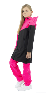 Куртка для девочек Softshell р.122 фуксия/ черный ( Smail)