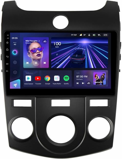 Магнитола для KIA Cerato 2 2008-2013 (кондиционер, рамка черная) - Teyes CC3L на Android 10, CarPlay, 4G SIM-слот