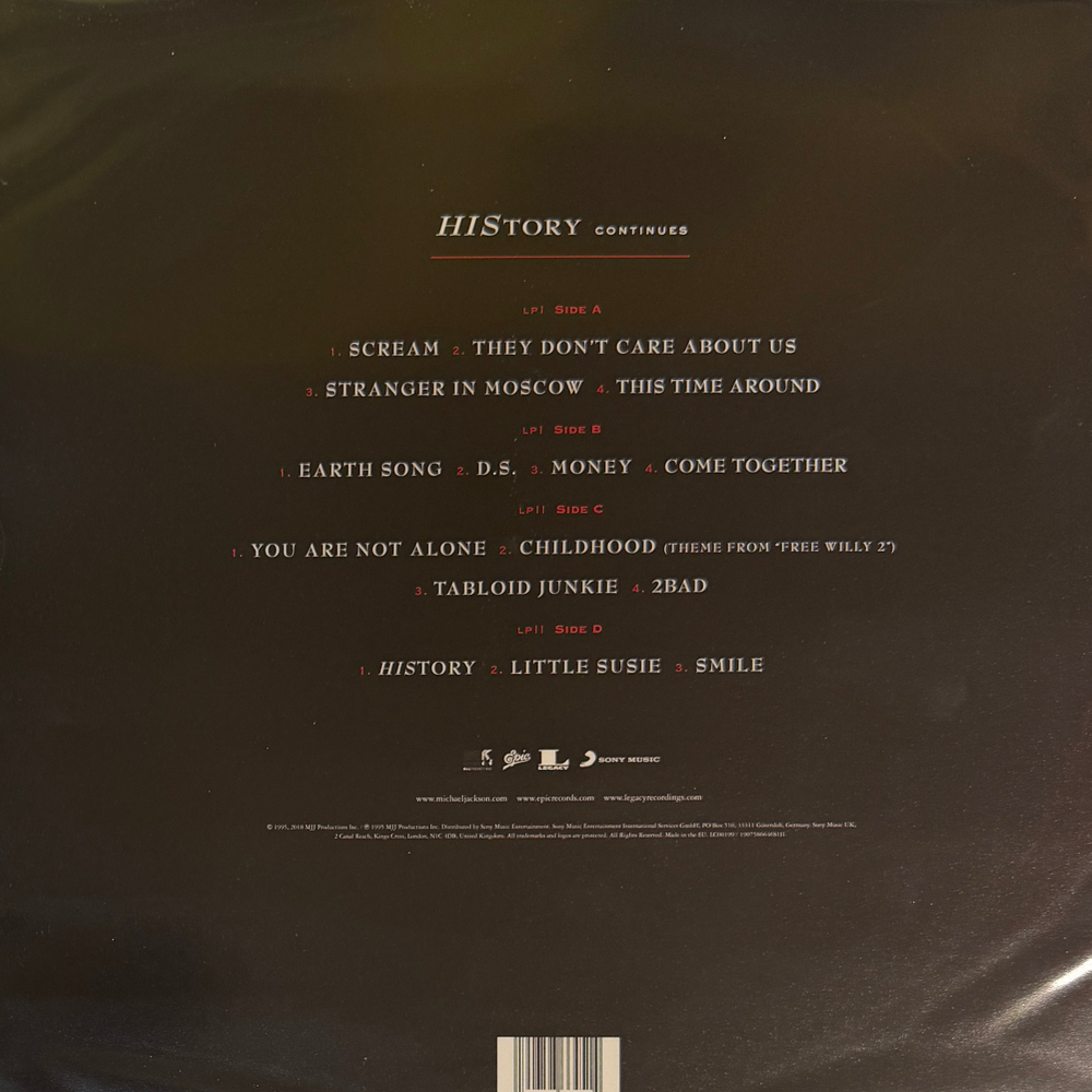 Michael Jackson – HIStory Continues 2LP (Европа 2018г.) Picture
