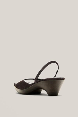 Massimo Dutti Сандалии на деревянном каблуке - Limited Edition, коричневый