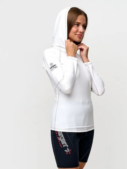 Футболка рашгард лонгслив Sargan Скелетон-Сап Худи UPF 50+ белый