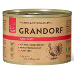 GRANDORF (Turkey Pate) MONOPROTEIN монопротеиновый влажный корм для собак всех пород (беззерновая формула для особо аллергичных собак), ИНДЕЙКА, 200г х 6 шт