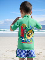 Рашгард и шорты в комплекте для мальчика Next E22-301, Зеленый, Синий