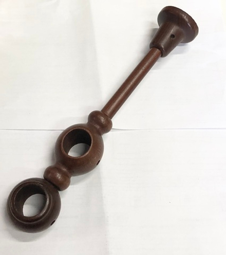 Кронштейн деревянный двойной d28/28 мм, цвет красное дерево