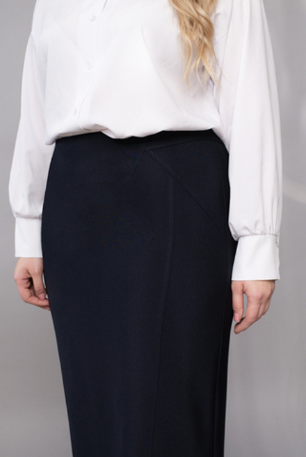 Юбка карандаш 1012Л-70, Тёмно тёмно син #70ТТСи011012Л-70