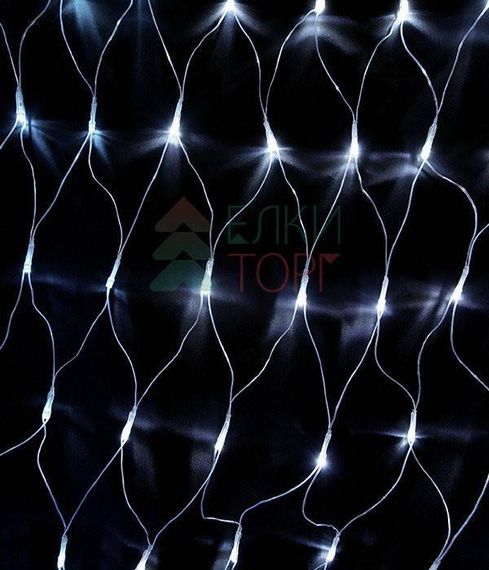 Светодиодная сетка с контроллером 2*2 м., 256 холодных белых LED ламп, прозрачный ПВХ, LTC (NTL256C-10-2W)