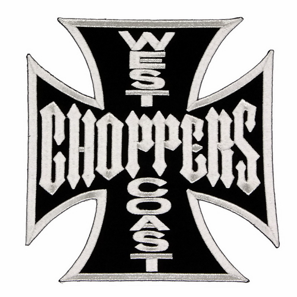 Нашивка West Coast Choppers (серебристые буквы)