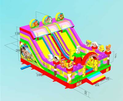 Коммерческий надувной батут «Весёлая компания 2»,  8*6*5 м