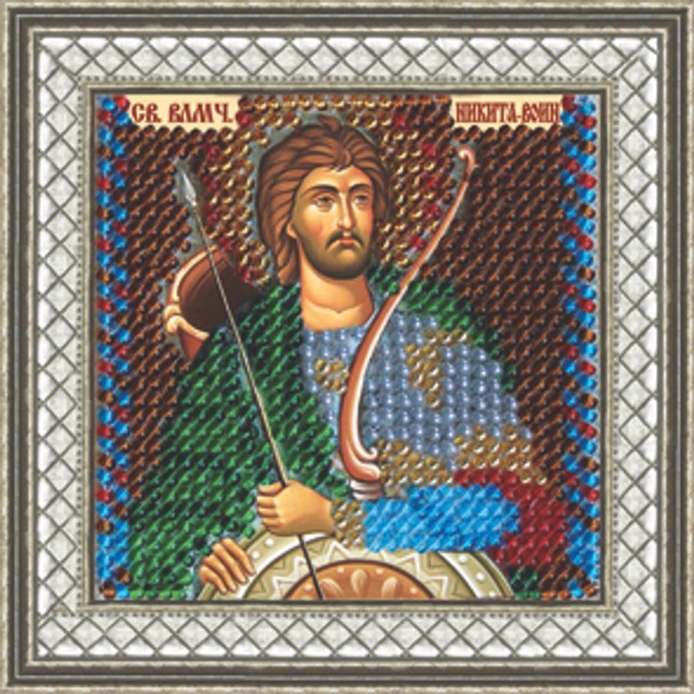 "Икона Св.Влмч.Никита-Воин"-236ПМИ вышивка