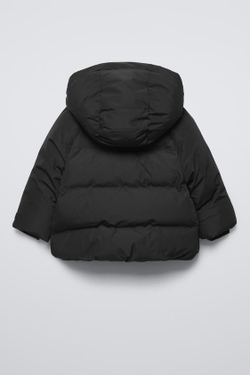 ZARA СТЕГАНАЯ КУРТКА WATER-REPELLENT, ЧЕРНЫЙ