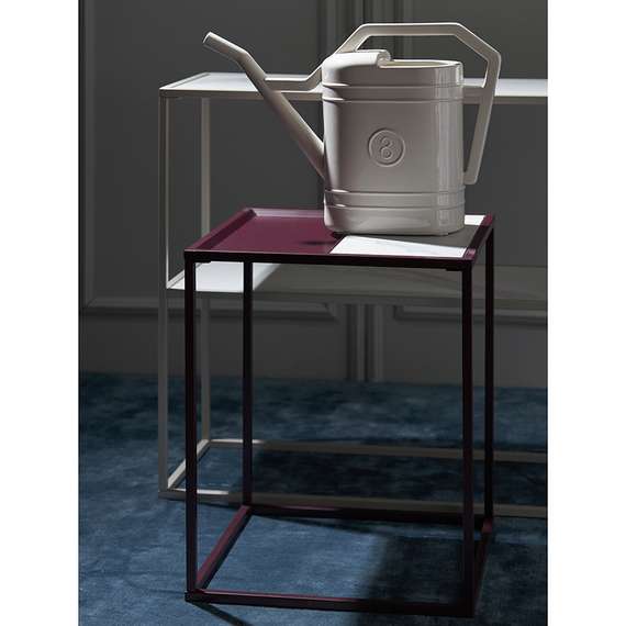 Столик кофейный Mayen, 45х45 см, белый/сливовый