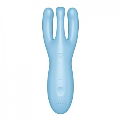 Клиторальный вибростимулятор Satisfyer Threesome 4 Connect App голубой