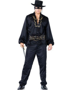 Костюм Зорро Masked Spanish Hero (Размер: XL) (Цвет: черный)