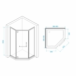 Душевой уголок RGW Hotel HO-084B 100x100 350608400-24 стекло матовое/профиль черный