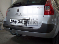 Фаркоп оцинкованный Galia R074A для Renault Megane II 2003-2008 (classic) седан/универсал, Megane III универсал 2008-(паспорт и сертификат в комплекте)(без электрики)
