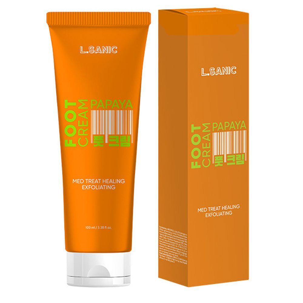 Крем-пилинг для ног с экстрактом папайи L.SANIC Exfoliating Foot Cream Papaya 100 мл