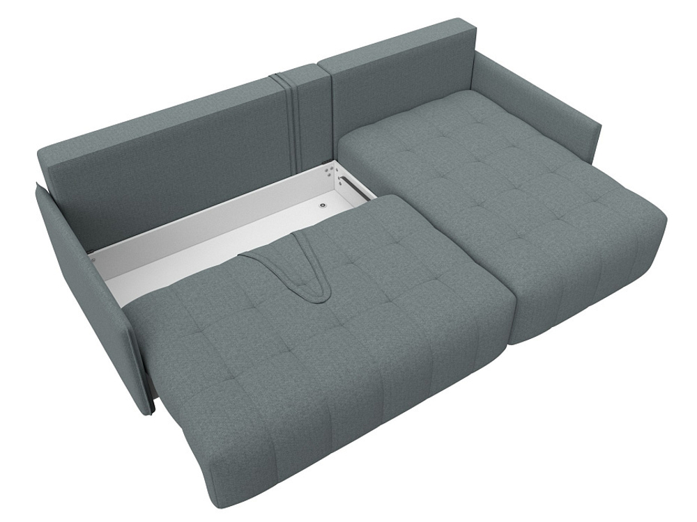 Диван угловой Лига-054 НПБ угол универсальный РОГОЖКА Амур 07 серый