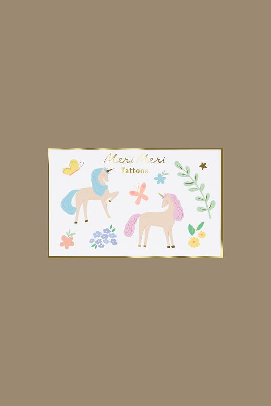 Переводные татуировки Луговой единорог (в наборе 20 шт) / Meri Meri