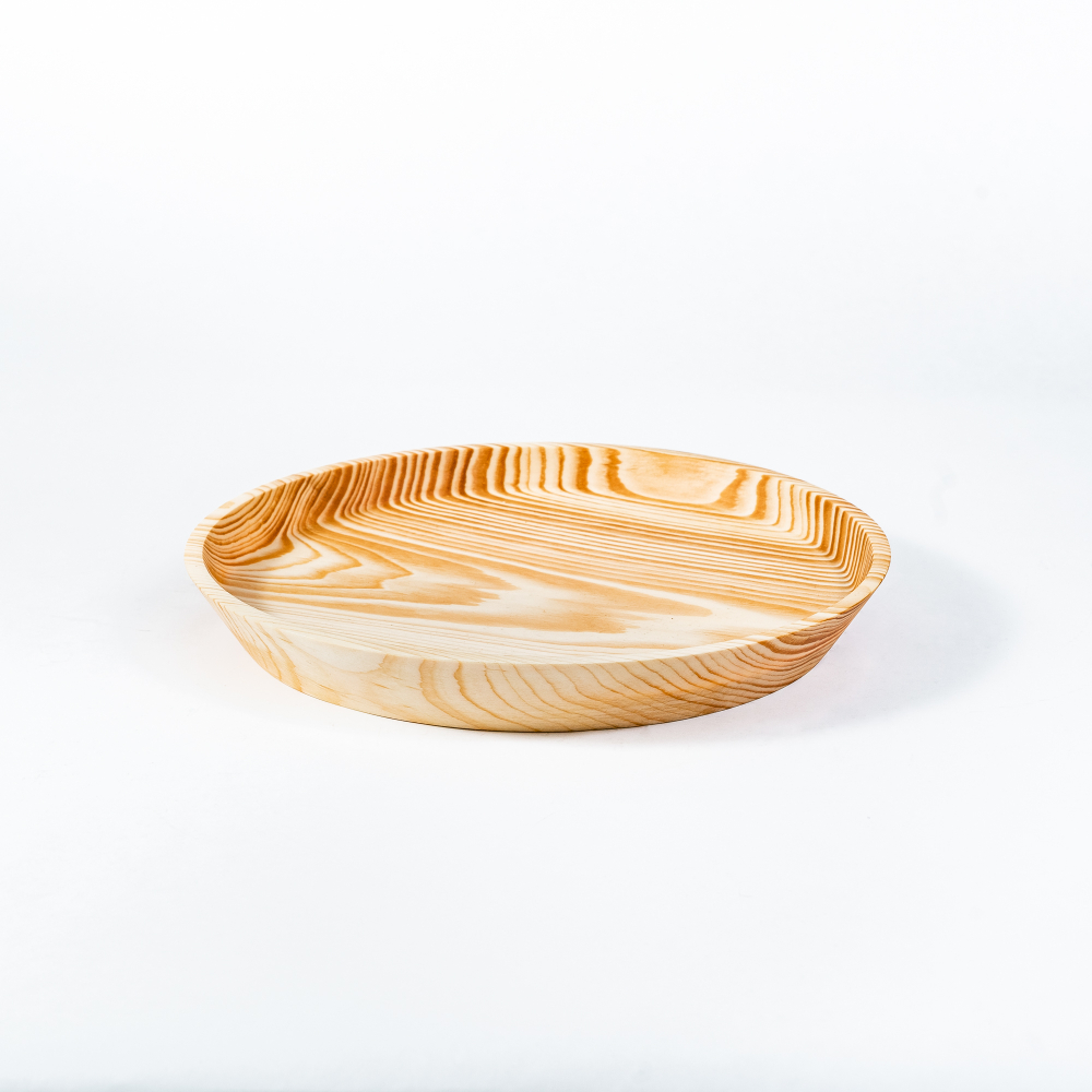 Деревянный сервировочный поднос Art of Siberia блюдо для подачи 230 мм. WS11