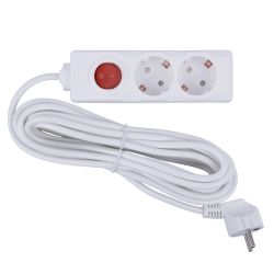 S-GCU2-5B WHITE Удлинитель серии Ultra. шнур 5м.. 2 гнезда. 16A. с-з. Белый. TM Uniel