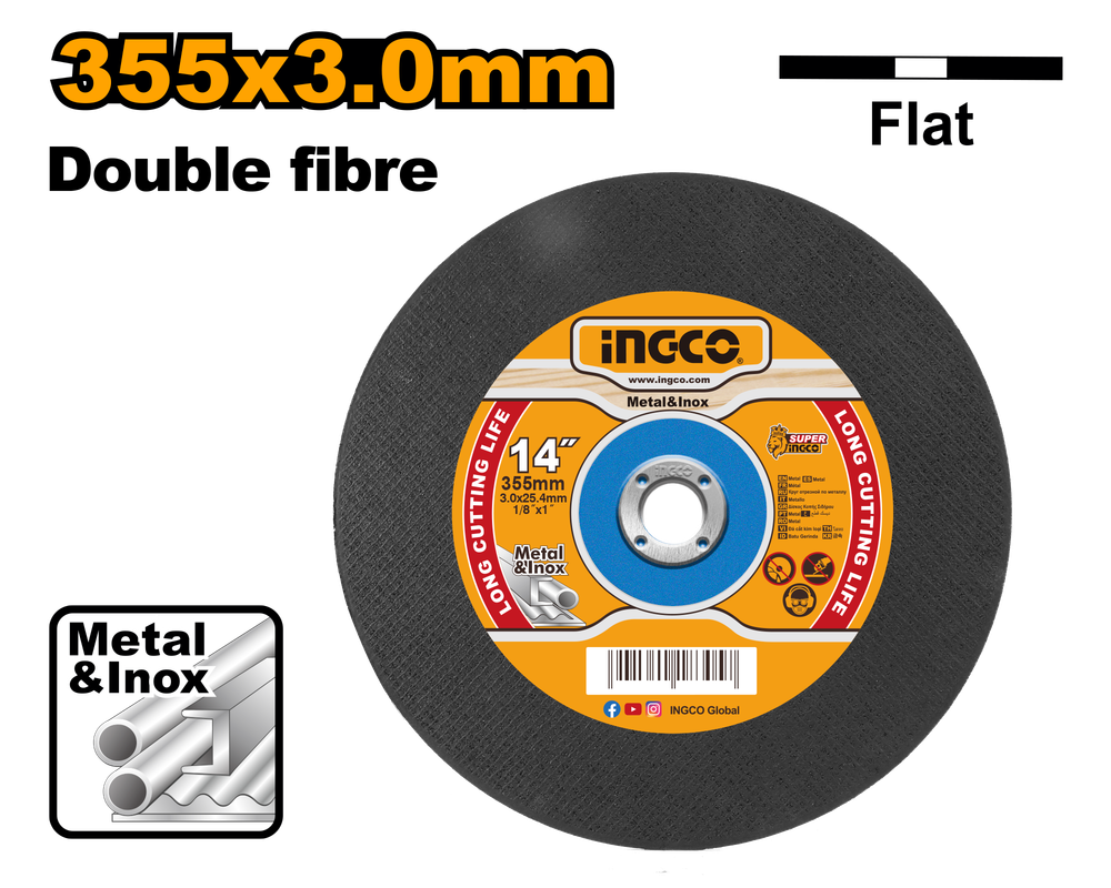 Круг отрезной по металлу INGCO MCD303551 355x3,0x25.4 мм Metal