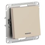 ATLASDESIGN 1-клавишный ВЫКЛЮЧАТЕЛЬ с подсветкой, сх.1а, 10АХ, механизм, ПЕСОЧНЫЙ