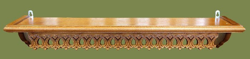 Иконная полка 1яр. прямая удлиненная ажур 18105  (ЩПБ)
