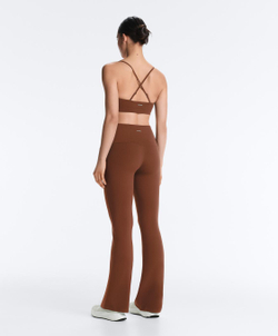 OYSHO Брюки клеш с высокой посадкой Flare Comfortlux High Rise, кофейный