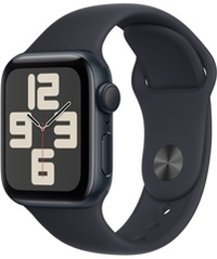 Часы Apple Watch SE (2023), ремешок черного цвета