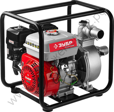 Мотопомпа бензиновая, ЗУБР ЗБМП-600, 600 л/мин (36 м3/ч), патрубки 50 мм, напор 26 м, всасывание 8 м