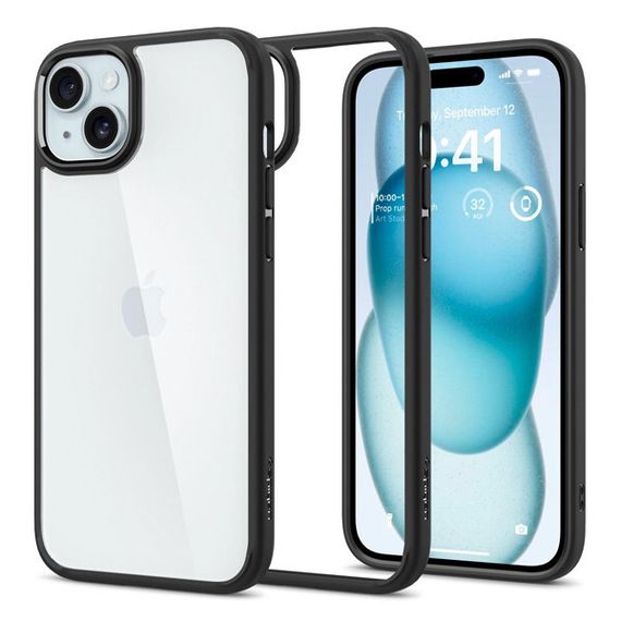 Чехол Spigen Ultra Hybrid для iPhone 15 Plus (ACS06657) черный