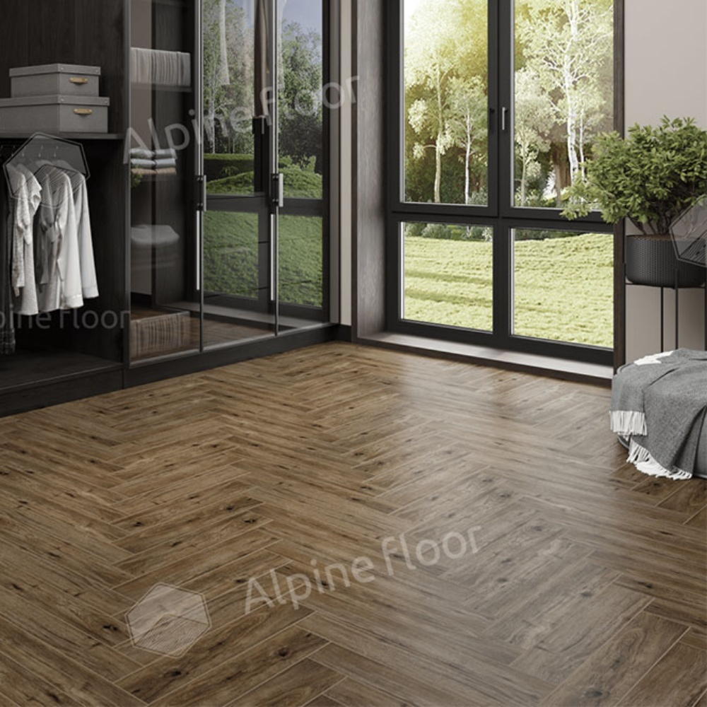 Ламинат Alpine Floor Herringbone 8 Pro LF102-10 Дуб Бордо