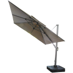 Зонт садовый складной с подставкой, квадратный 300*300 см, бежевый