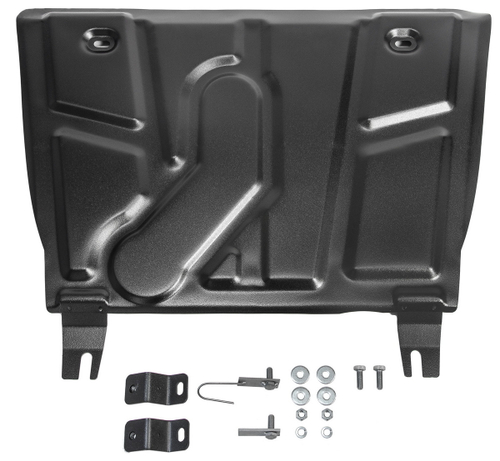 Защита картера и КПП АвтоБроня для Toyota RAV4 XA30 рестайлинг (V - 2.0; 2.2D; 2.4; 3.5) 2010-2013/Toyota RAV4 CA40 (V - 2.0; 2.0D; 2.2D) 2012-2019, штампованная, сталь 1.8 мм, с крепежом, 111.05709.1