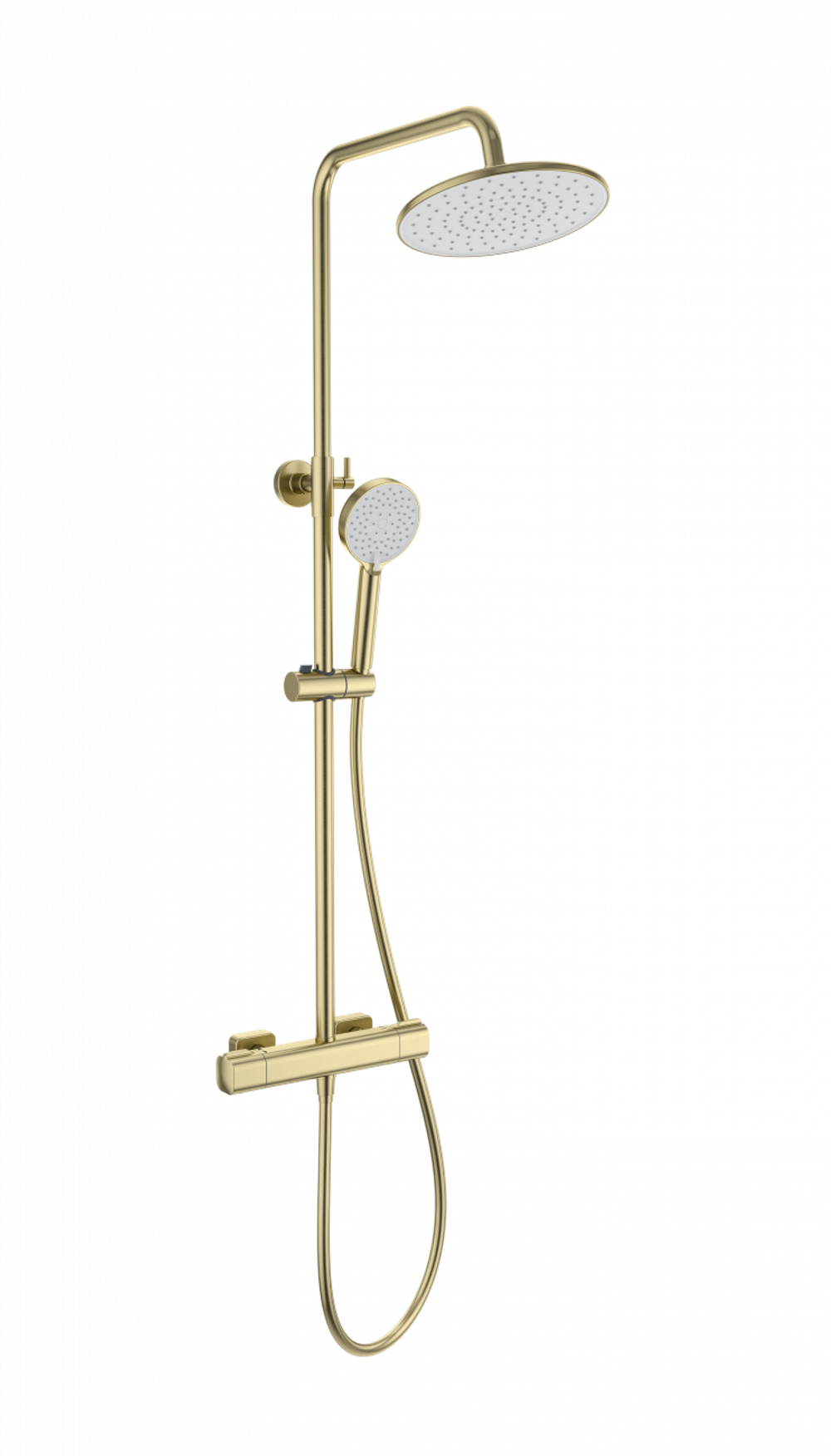 Душевая система с термостатом WONZON & WOGHAND STAY 1, Брашированное золото (WW-B3051-A-BG)