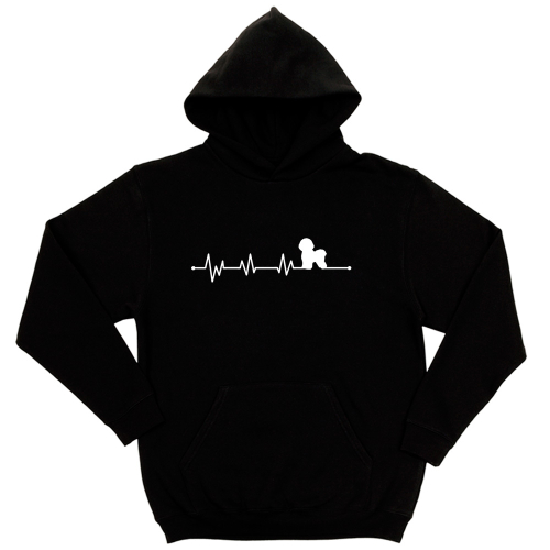 Толстовка "Сердечный ритм - Бишон Фризе"