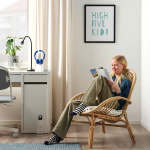 Кресло с подушкой - IKEA BROBOCK/BJÖRKTRAST/BJORKTRAST/БРОБОК/БЬЁРКТРАСТ ИКЕА, 78х73х69 см, бежевый