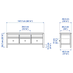 Тумба под ТВ - IKEA HEMNES, 47x57x148, коричневый, Хемнэс ИКЕА