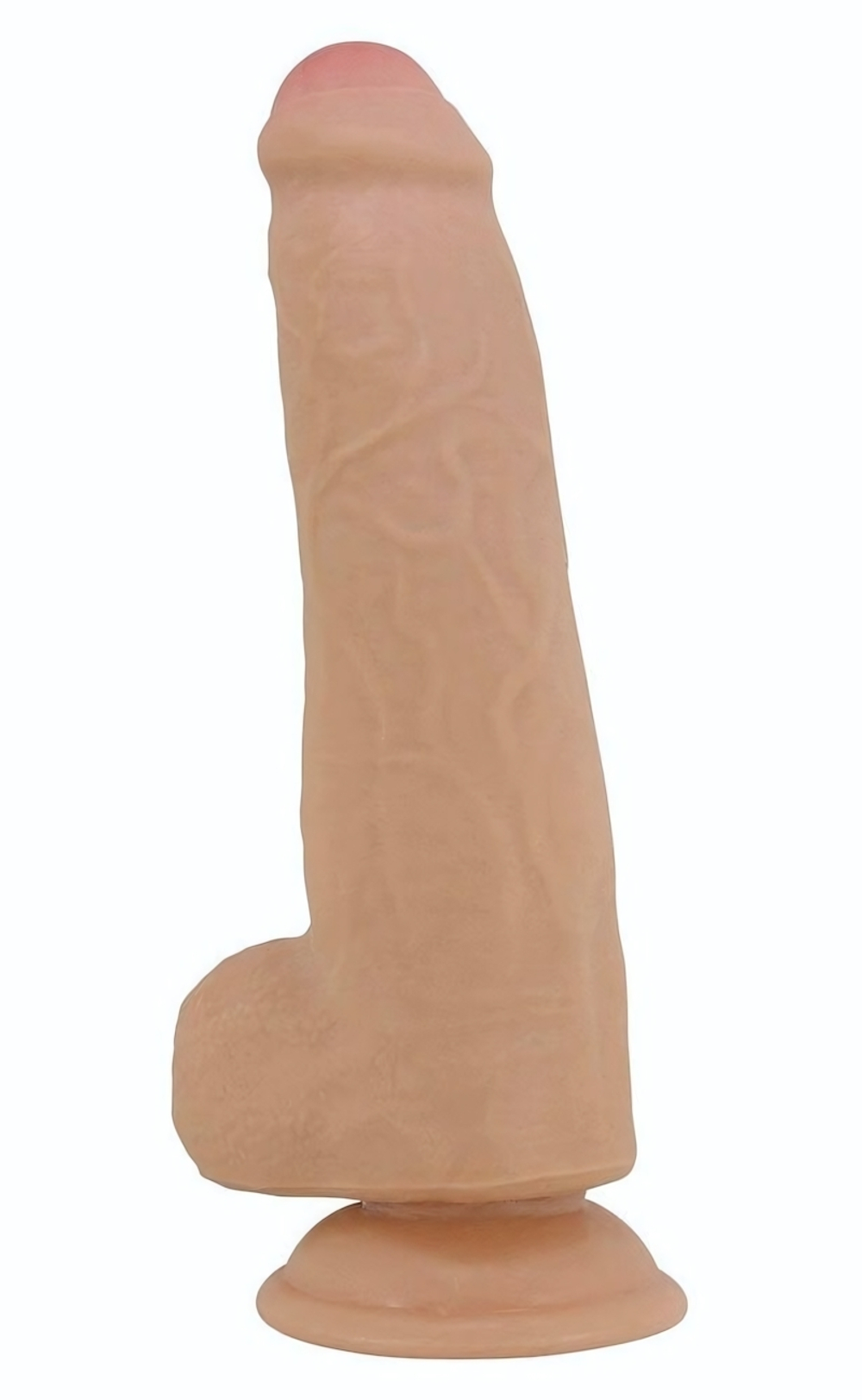Телесный фаллоимитатор с подвижной кожей Draco - 23,3 см. (Цвет: телесный)