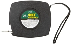 FIT Рулетка строительная 20 м стальная лента для измерения больших длин