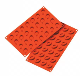 Форма силиконовая P.L. Proff Cuisine "Саварин овал" 28 ячеек 35*25 мм, h 13 мм (30*17,5 см)